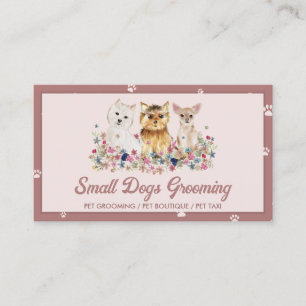 Pink Dog Obedience School Puppy Classes Business Card