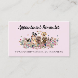Pink Dog qr code Pet Care Veterinary Appointment Business Card