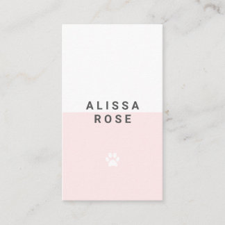 Pink Dog Walker Pet Sitting Business Card