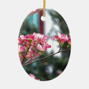 Pink Dogwood Ceramic Tree Decoration