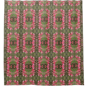 Pink Dogwood Flower Blossoms Painting Pattern Shower Curtain