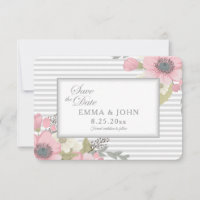 Pink Dogwood Save the Date Announcement