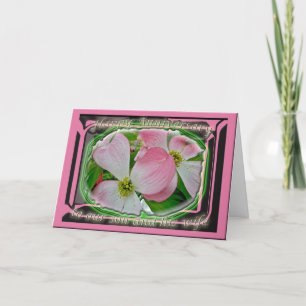 Pink Dogwood Son & Wife Anniversary Card