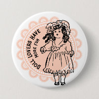 Pink Doily Antique Doll Lovers Have More Fun