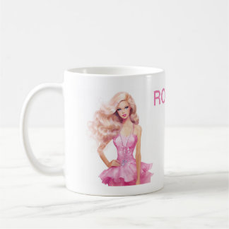 Pink Doll Girl Birthday Coffee Mug