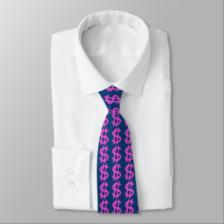 Pink Dollar Sign Tie