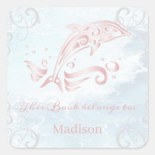 Pink Dolphin Book Sticker