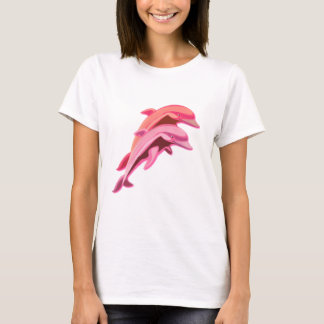 Pink Dolphin Design Ladies T-Shirt