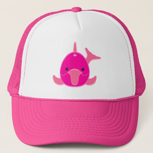 Pink Dolphin on Pink Hat (Front)
