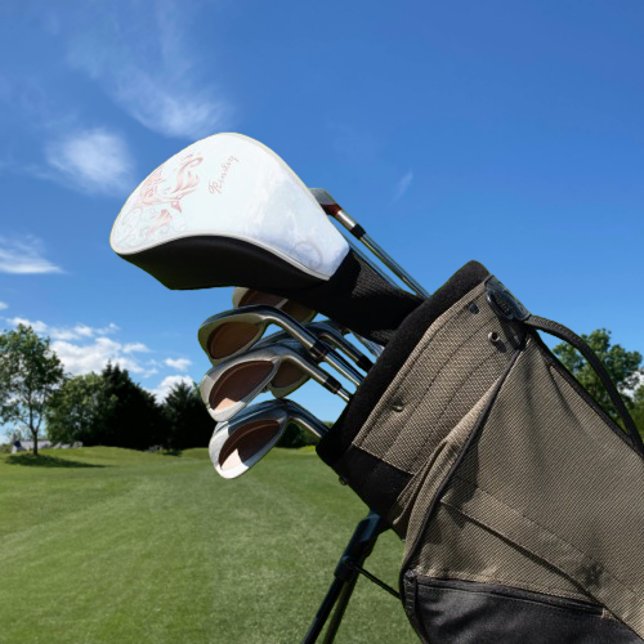 Pink Dolphin Personalised Golf Head Cover (Pink Dolphin Personalized Golf Head Cover)