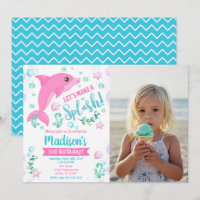 Pink Dolphin Swimming Pool Party Photo Birthday