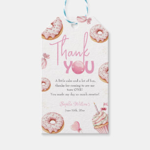 Pink Donut & Candy Party Suite Gift Tags