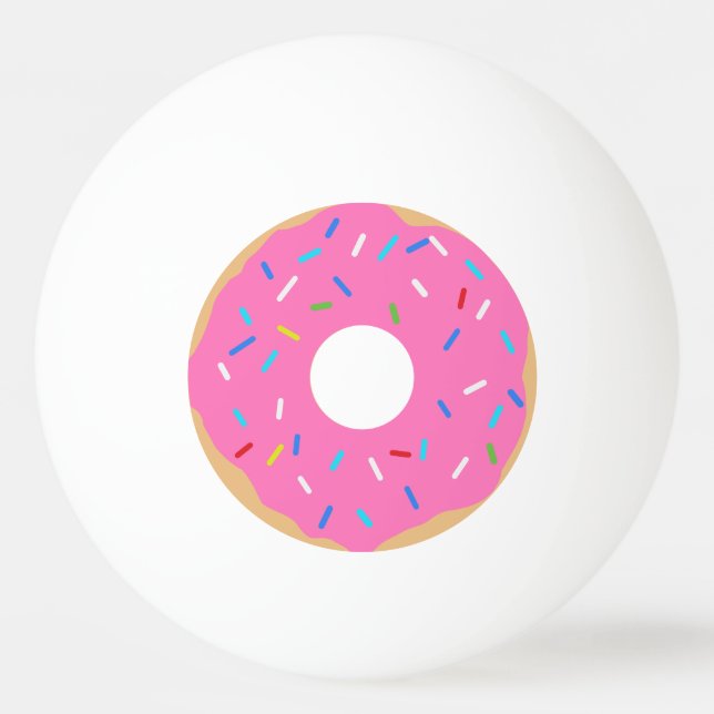 Pink Donut With Sprinkles Ping Pong Ball (Front)