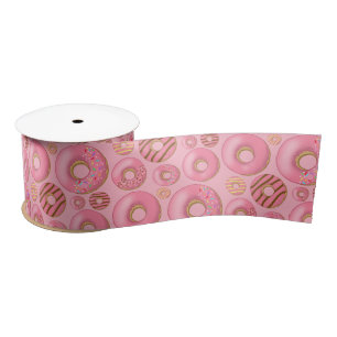 Pink Donuts Assorted Pattern Satin Ribbon