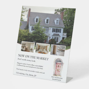 Pink Door Watercolor Listing Real Estate Agent Pedestal Sign