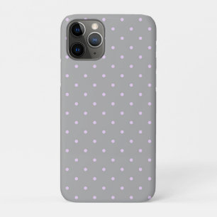 Pink Dot Grey Background Elegant Polka Dot Dotted Case-Mate iPhone Case