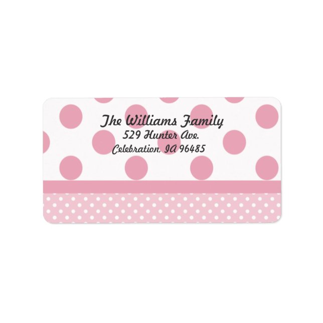 Pink Dots Address Label (Front)