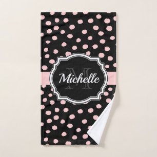 Pink Dots Bath Towel Set