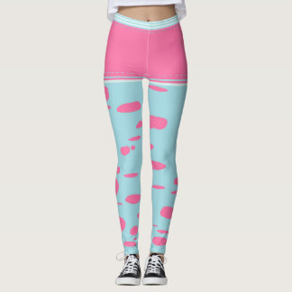 pink dots leggings
