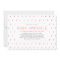 Pink Dots Modern Clean Girl Baby Sprinkle Invite