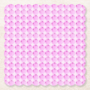 Pink Dots Paper Coasters