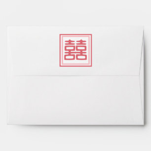 Pink Double Happiness - Square Envelope