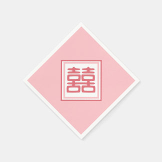 Pink Double Happiness - Square Napkin