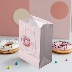 Pink Doughnut Birthday Medium Gift Bag
