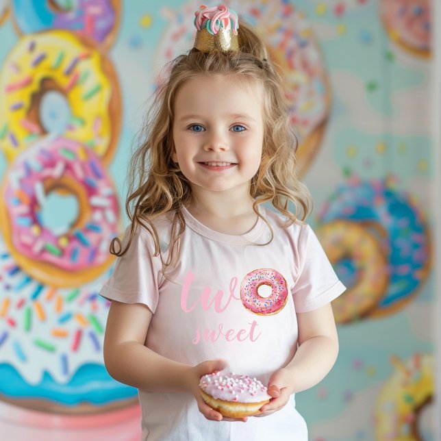  Pink Doughnut Birthday Toddler T-Shirt (Creator Uploaded)