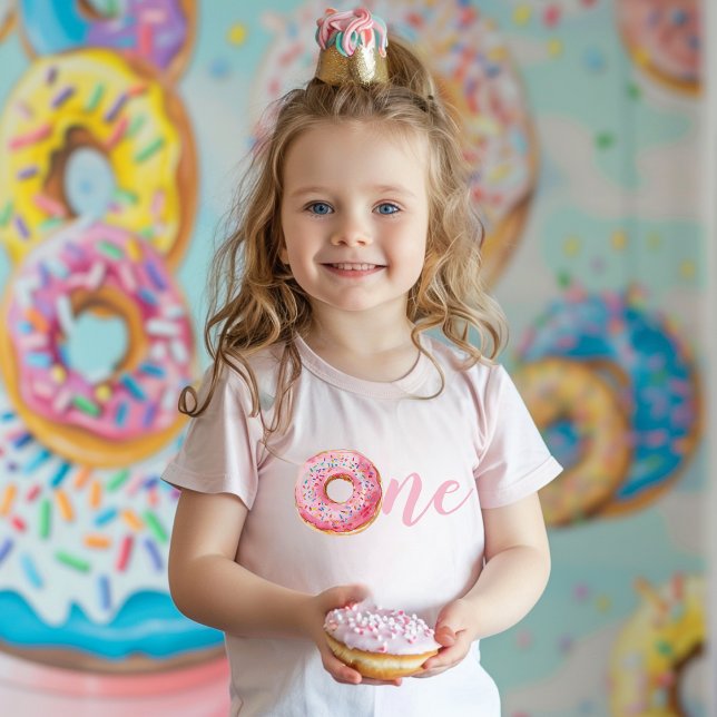  Pink Doughnut Birthday Toddler T-Shirt (Creator Uploaded)