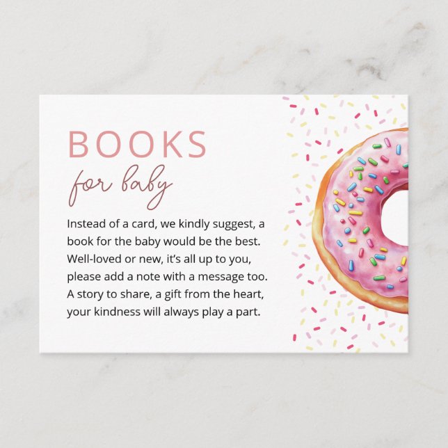 Pink Doughnut Books for Baby Enclosure Card (Front)