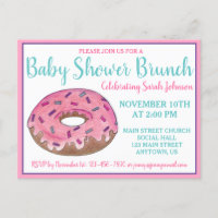 Pink Doughnut Doughnut Baby Shower Birthday Party