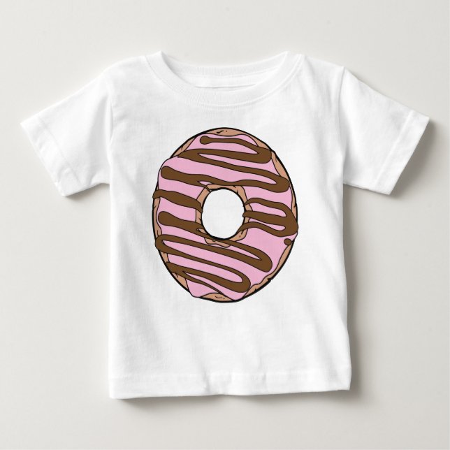 Pink Doughnut, Doughnut, Chocolate, Icing, Frostin Baby T-Shirt (Front)