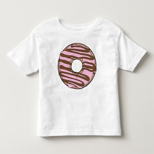 Pink Doughnut, Doughnut, Chocolate, Icing, Frostin Toddler T-Shirt (Front)
