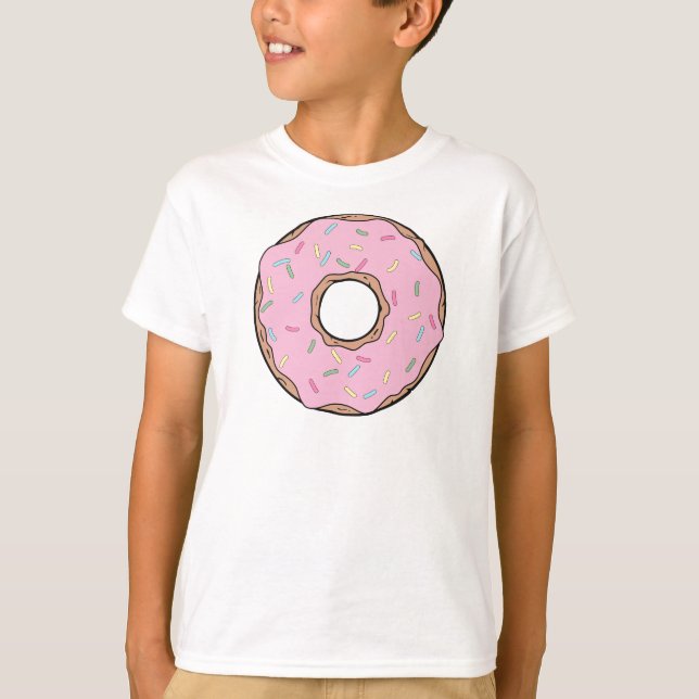 Pink Doughnut, Doughnut, Frosting, Icing, Sprinkle T-Shirt (Front)