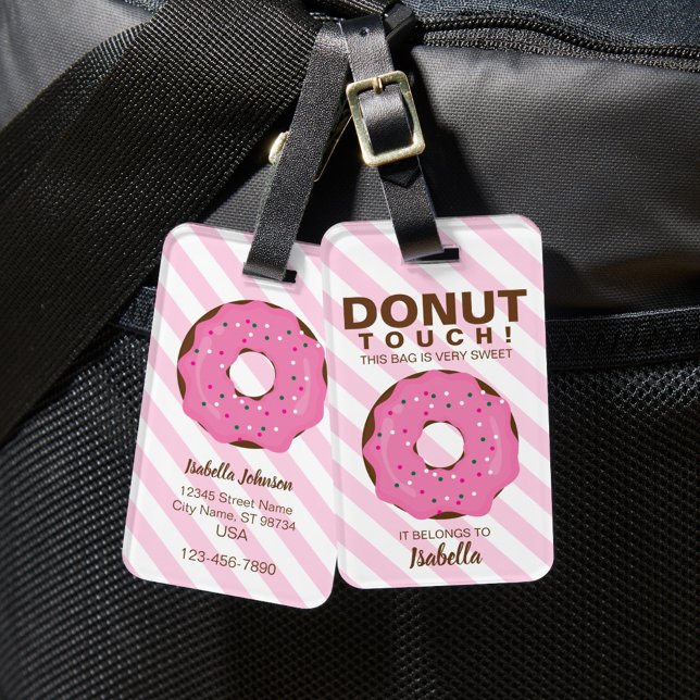 Pink Doughnut Luggage Tag (Creator Uploaded)