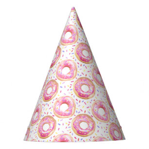 Pink Doughnut Sprinkle 1st Birthday Party Hat