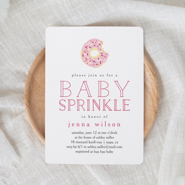 Pink Doughnut Sprinkles | Baby Sprinkle Invitation (Creator Uploaded)