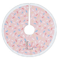 Pink Doughnut Sprinkles girls christmas monogramme