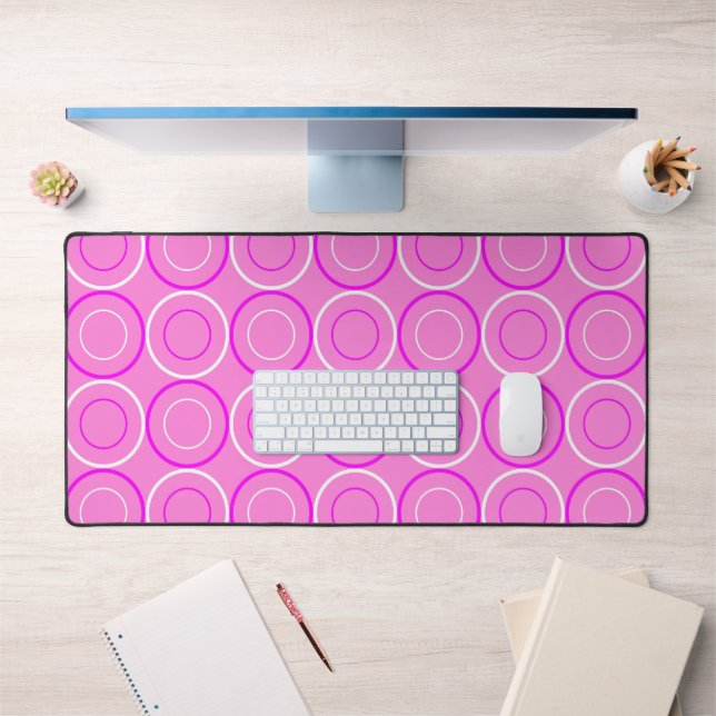 Pink Doughnuts Assorted On Pink Desk Mat (Office 1)