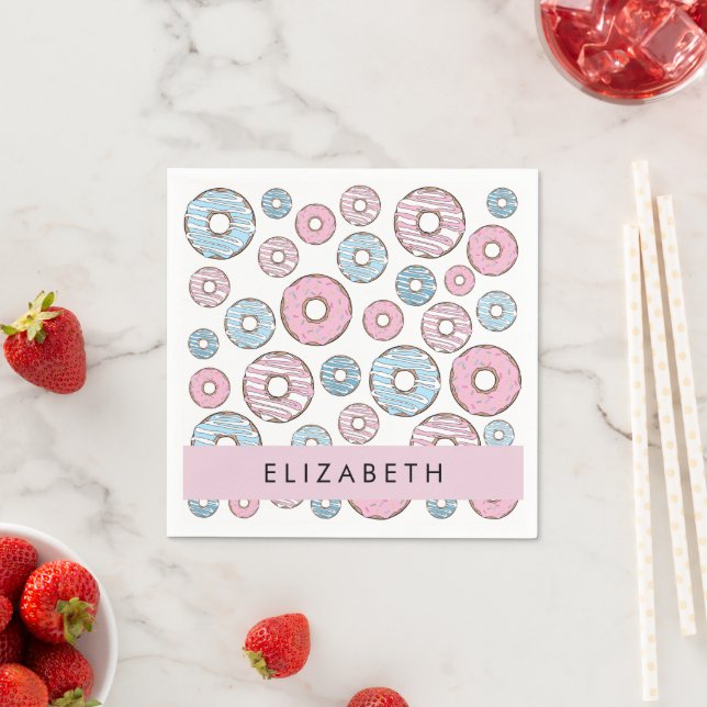 Pink Doughnuts, Blue Doughnuts, Sprinkles, Your Na Napkin (Insitu)