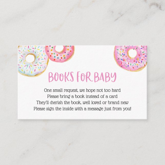 Pink Doughnuts Books for Baby insert card (Front)