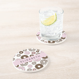 Pink Doughnuts, Brown Doughnuts, Sprinkles, Your N Coaster