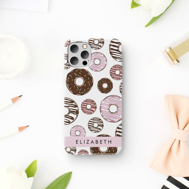 Pink Doughnuts, Brown Doughnuts, Sprinkles, Your N iPhone 16 Case (Creator Uploaded)