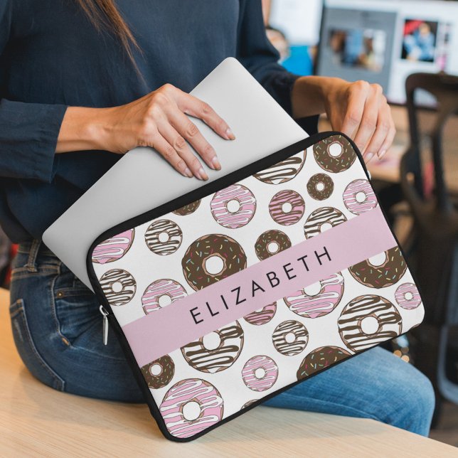 Pink Doughnuts, Brown Doughnuts, Sprinkles, Your N Laptop Sleeve (Creator Uploaded)