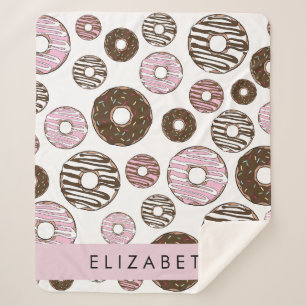 Pink Doughnuts, Brown Doughnuts, Sprinkles, Your N Sherpa Blanket