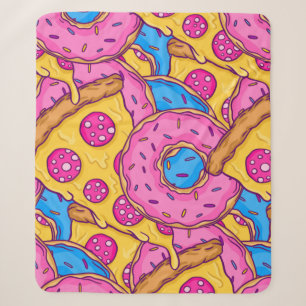 pink doughnuts pizza doughnuts sherpa blanket