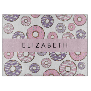 Pink Doughnuts, Purple Doughnuts, Sprinkles, Your  Cutting Board