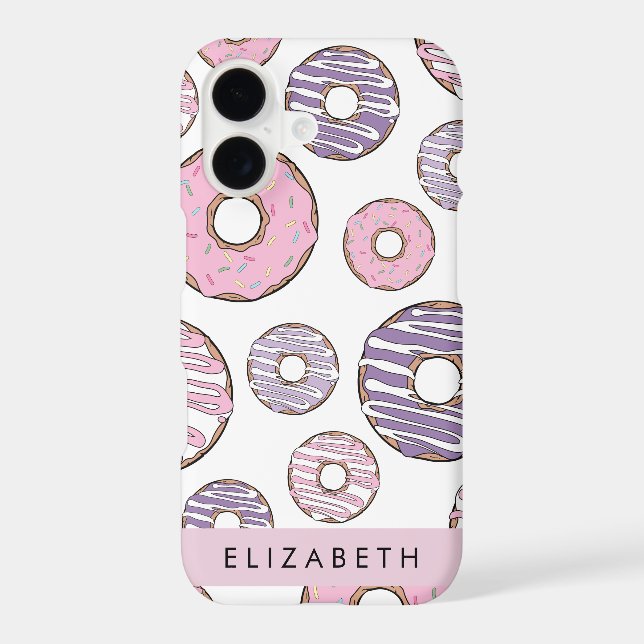 Pink Doughnuts, Purple Doughnuts, Sprinkles, Your  iPhone Case (Back)