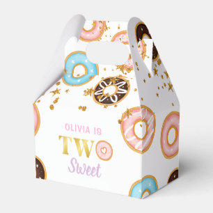 Pink Doughnuts Two Sweet 2nd Birthday Favour Box